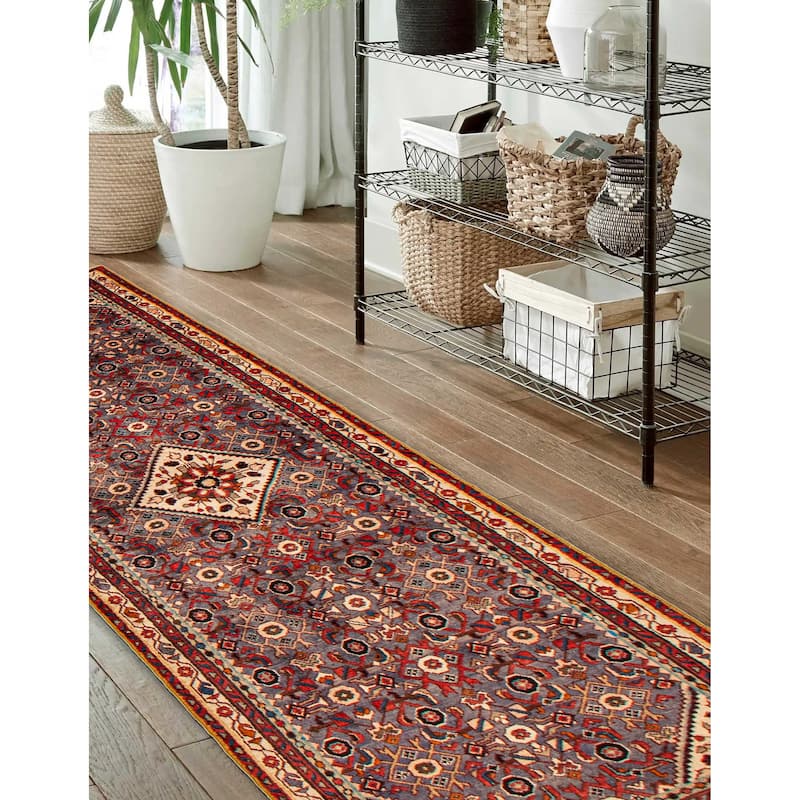 ECARPETGALLERY Hand-knotted Andelz Grey Wool Rug - 3'3 x 10'1