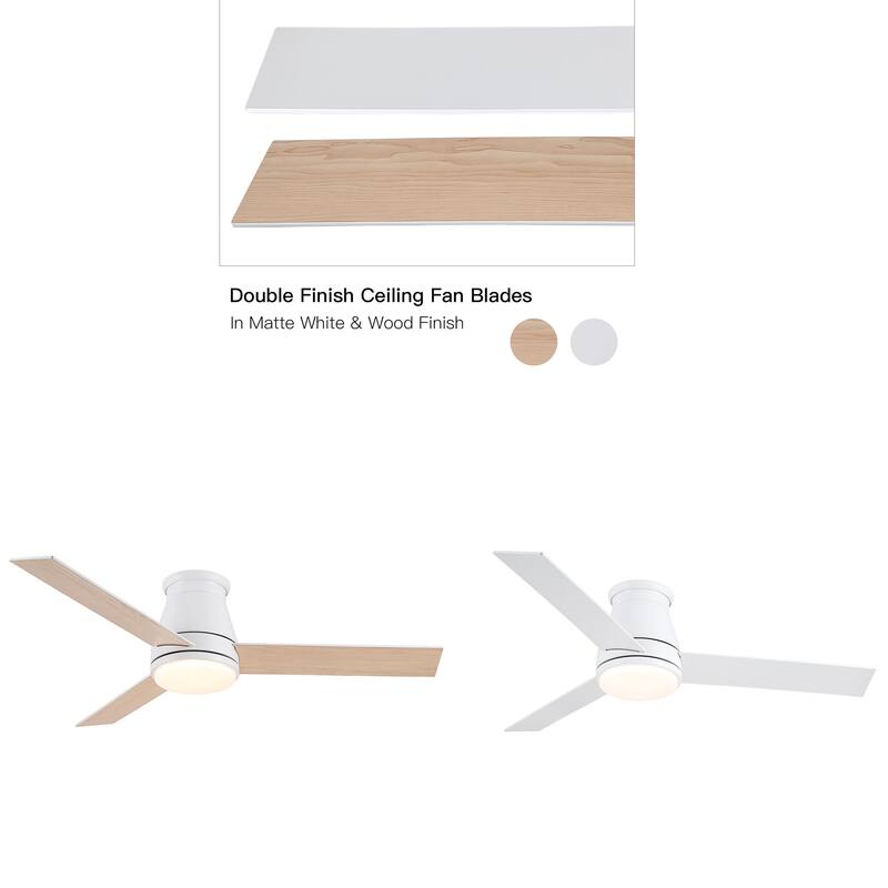 48" Black Lowe Profile Ceiling Fan with Light