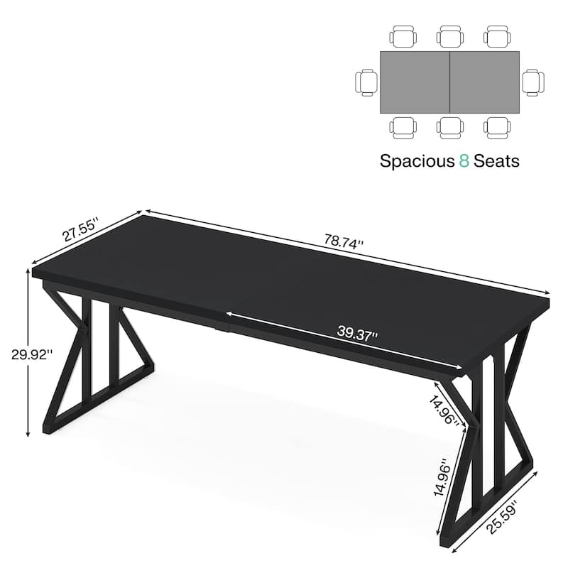 70.8-Inch Executive Desk, Large Computer Office Desk Workstation