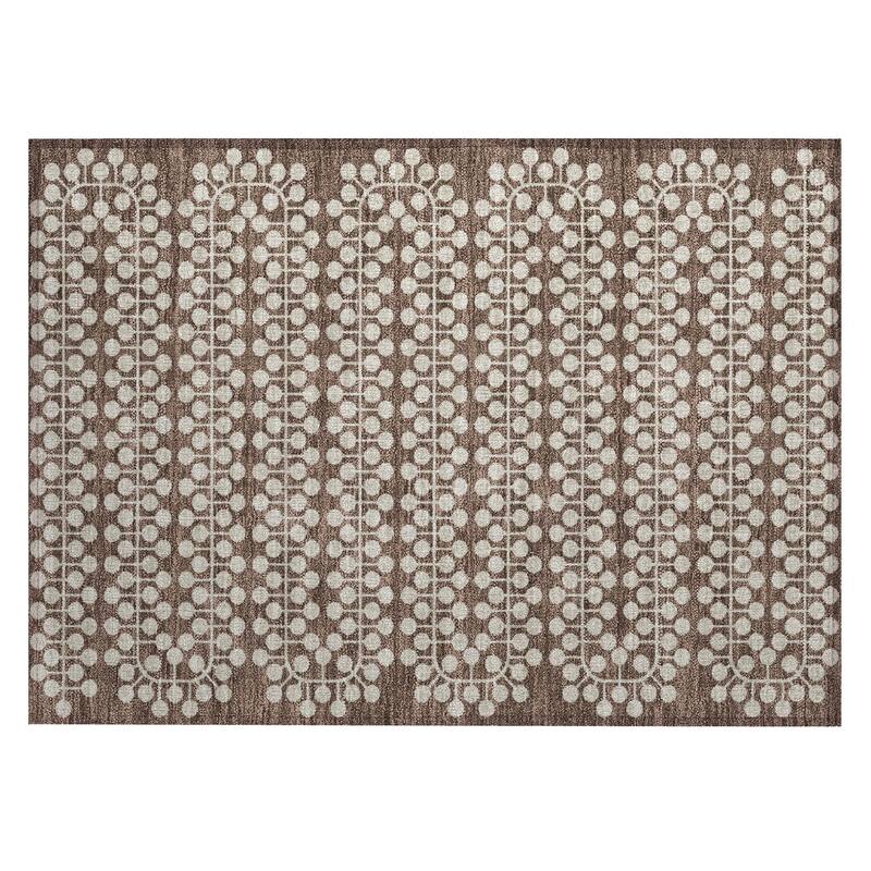 Machine Washable Indoor/ Outdoor Modern Ailey Chantille Rug