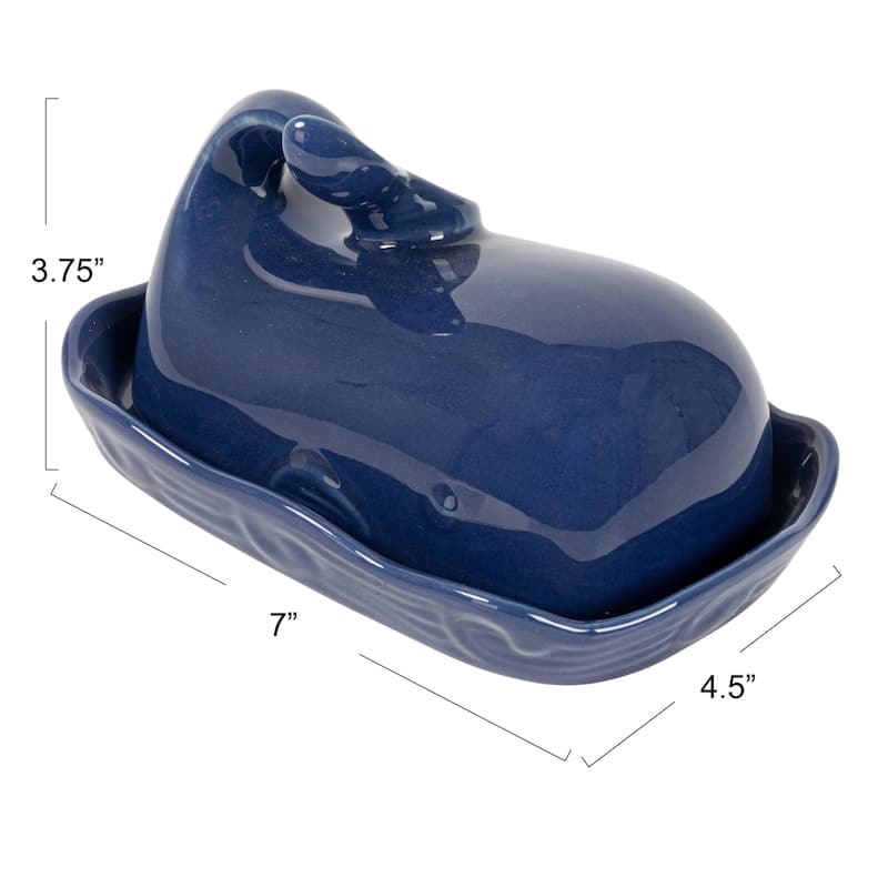 Whale Shaped Butter Dish with Lid