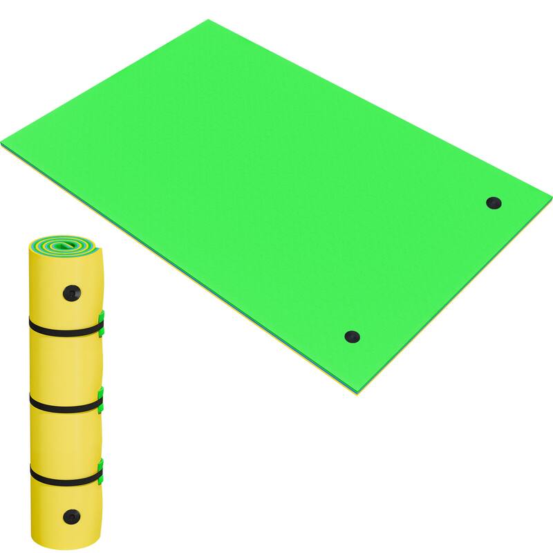 Moasis 3 Layer Floating Water Pad Foam Mat - 109"-Green