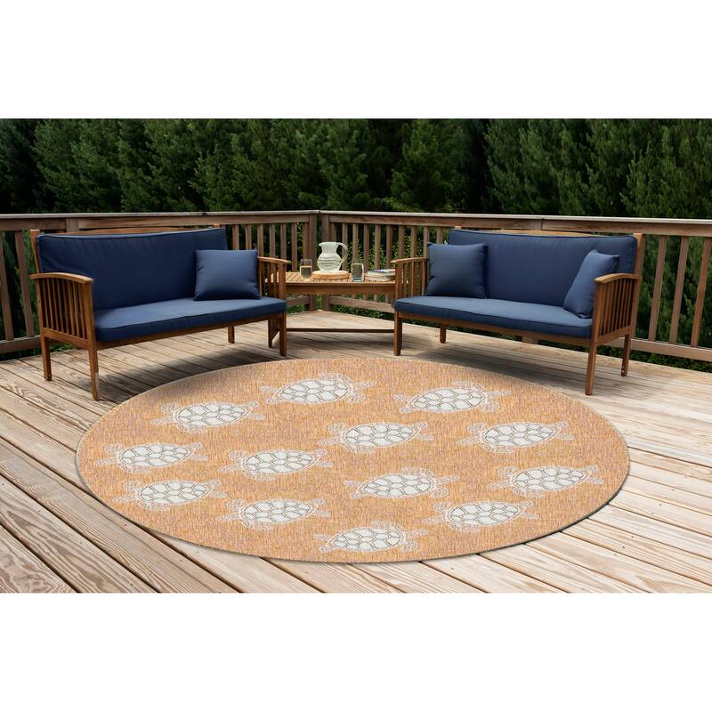 Liora Manne Carmel Collection Sea Turtles Indoor/ Outdoor Area Rug