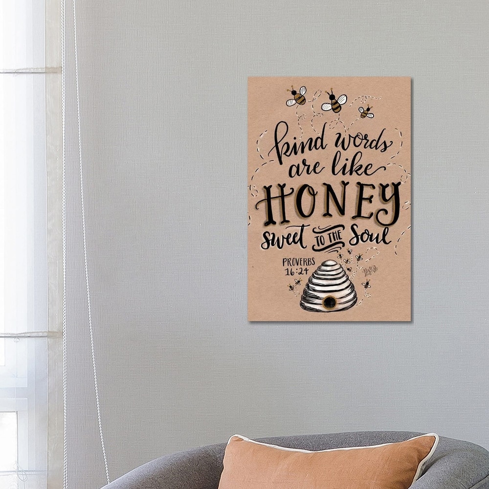 iCanvas "Kraft - Kind Words Are Like Honey" by Lily & Val Canvas Print