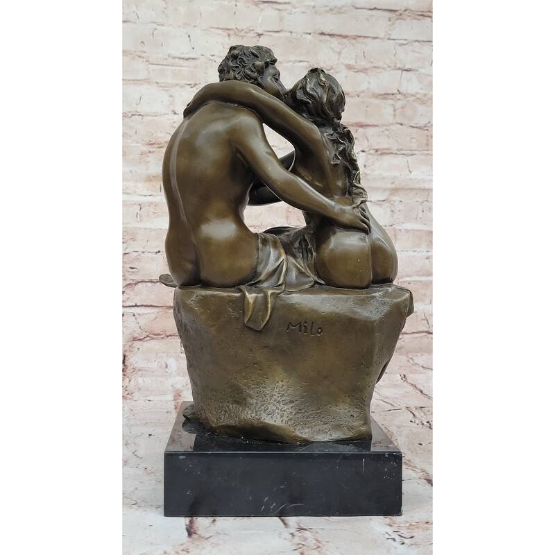 Romantic Tribute To Rodins The Kiss Bronze Sculpture Original Art By Milo
