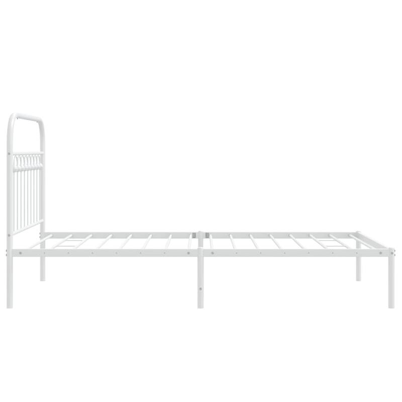 vidaXL Metal Bed Frame with Headboard Platform Base Home Bedroom Furniture