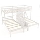 preview thumbnail 2 of 8, Gymax Wooden Twin Over Twin & Twin Bunk Bed w/ 4-Step Storage
