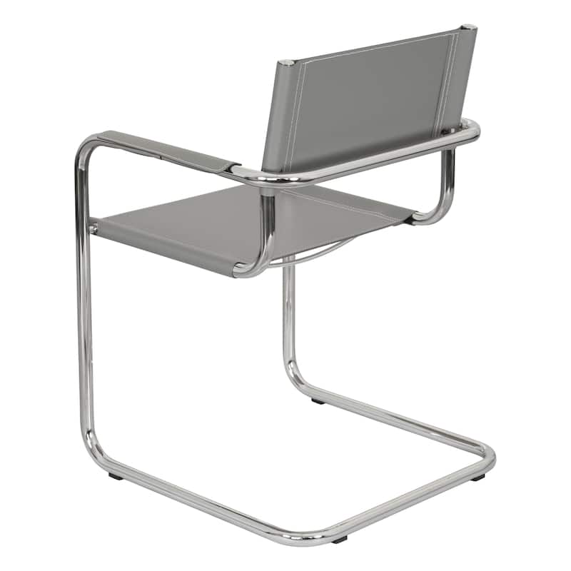 Breuer Chair Company Mart Stam Cantilever Armchair Arm Chair w/ Chrome Frame (Various Bonded Leather Colors)