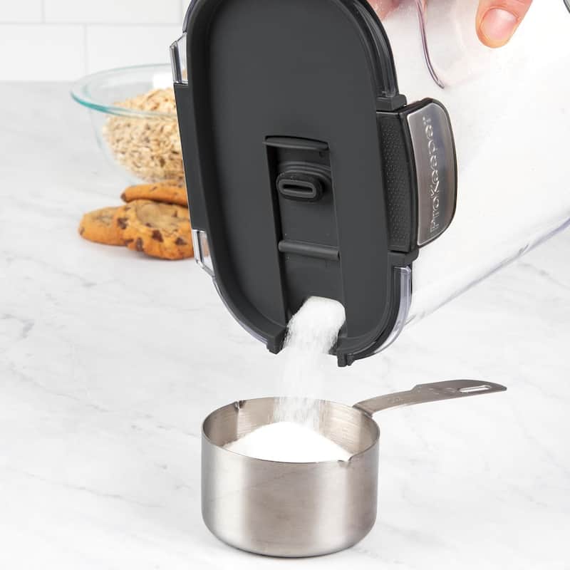 ProKeeper+ 9 Piece Clear Plastic Airtight Food Flour and Sugar Baker's Kitchen Storage Organization Container