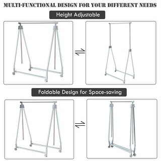 Garment Rack Extender Extendable Clothing Garment Rack Heavy Duty Foldable Clothes Rack with ...