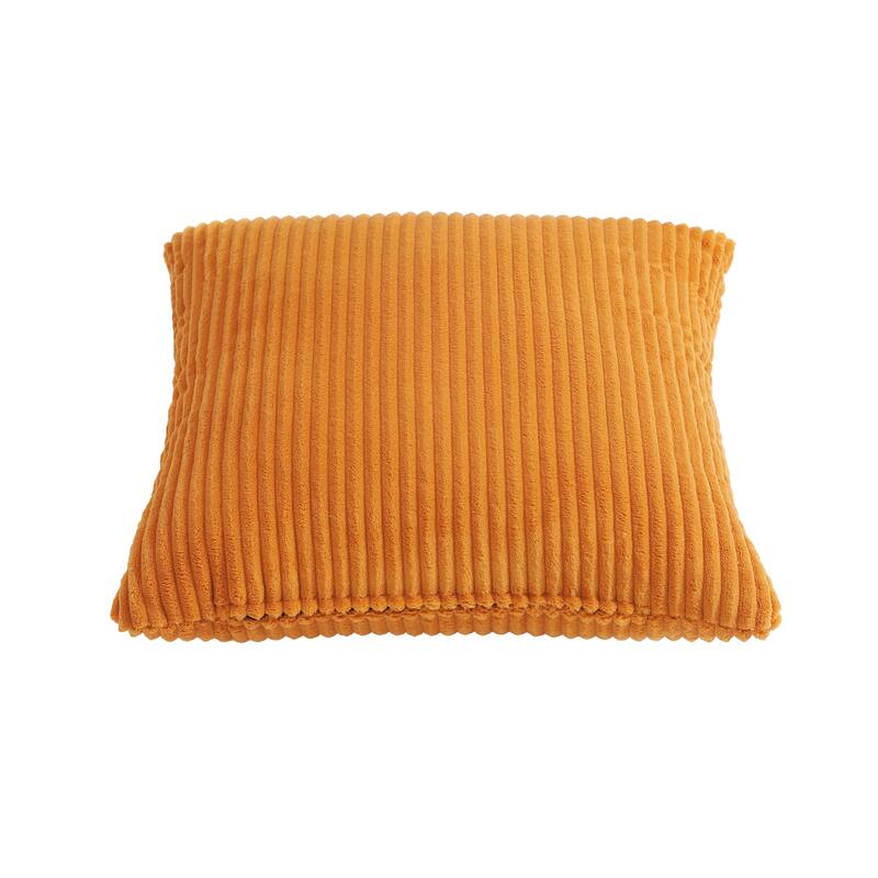 Set of 2 Modern Decorative Soft Corduroy Throw Pillows