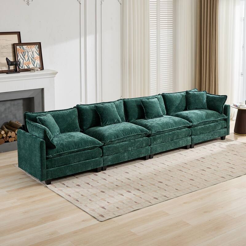 Cloud Sofa,Modern Sectional Couch,Comfy Double Layer Upholstered Seat Cushion