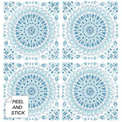 NextWall Mandala Bohemian Peel and Stick Removable Wallpaper - 20.5 in. W x 18 ft. L