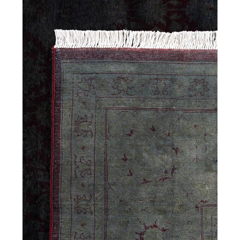 Overdyed One-of-a-Kind Hand-Knotted Area Rug - Gray - 9' 3" x 17' 9"