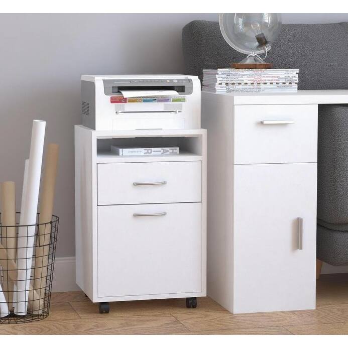 Mobile Storage Cabinet Organizer, 15.7"W x 13.8"D x 23.6"H
