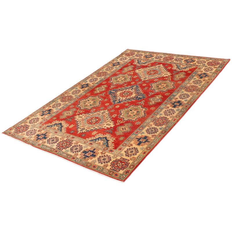 ECARPETGALLERY Hand-knotted Finest Ghazni Red Wool Rug - 6'6 x 9'8