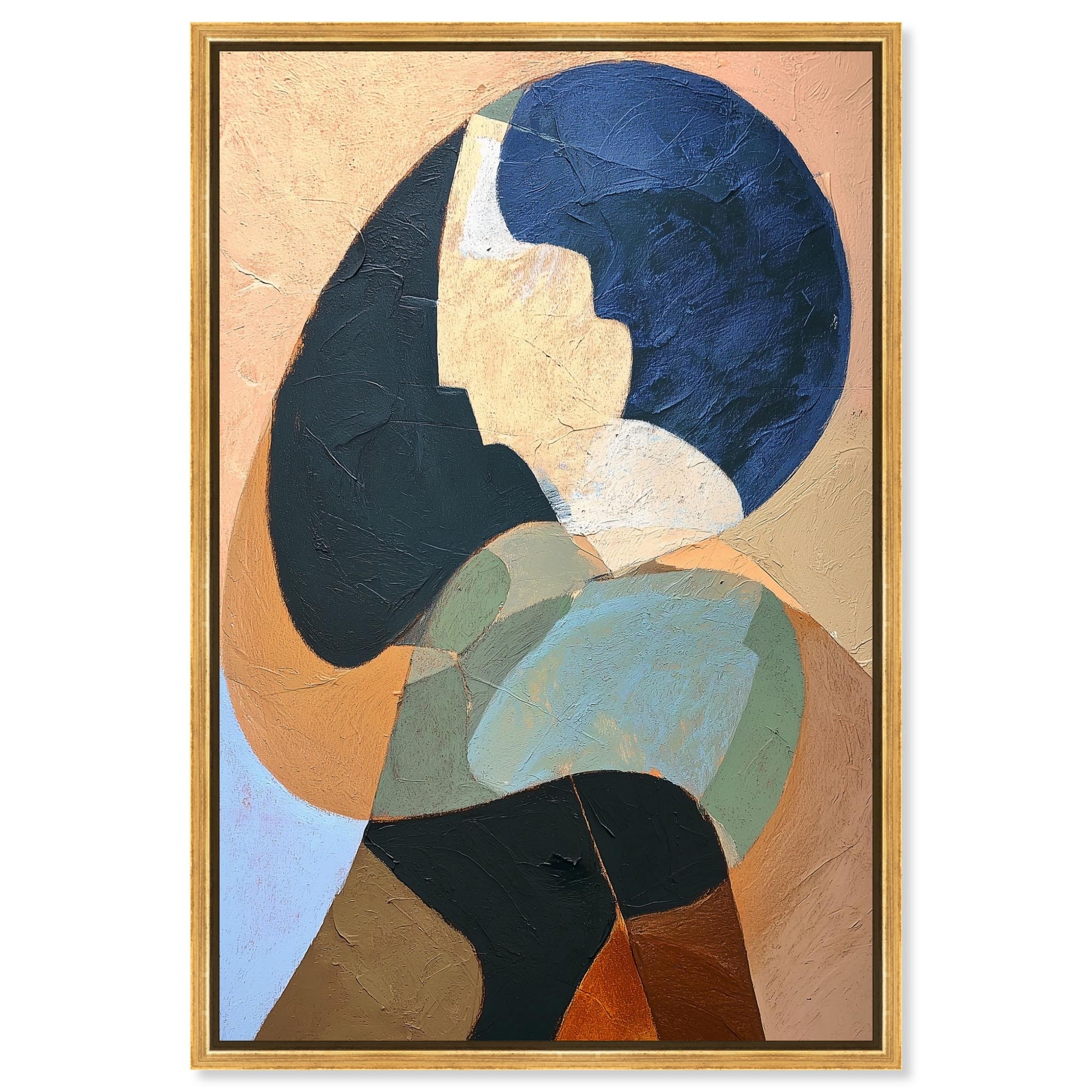 Curved Planes III Modern Office Decor Canvas Print by Art Remedy