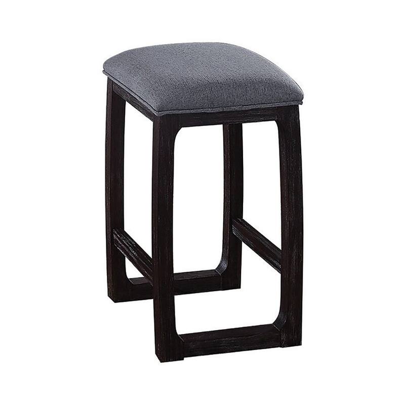 Weathered Espresso and Grey Counter Height Stool - Grey