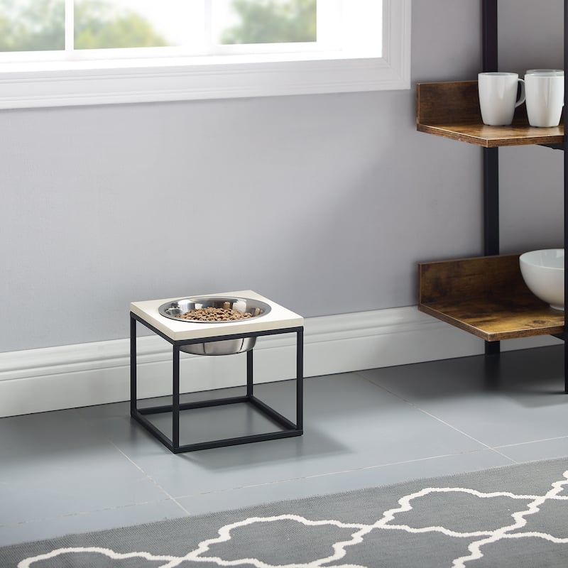 Dan Wood and Stainless steel Pet Bowl