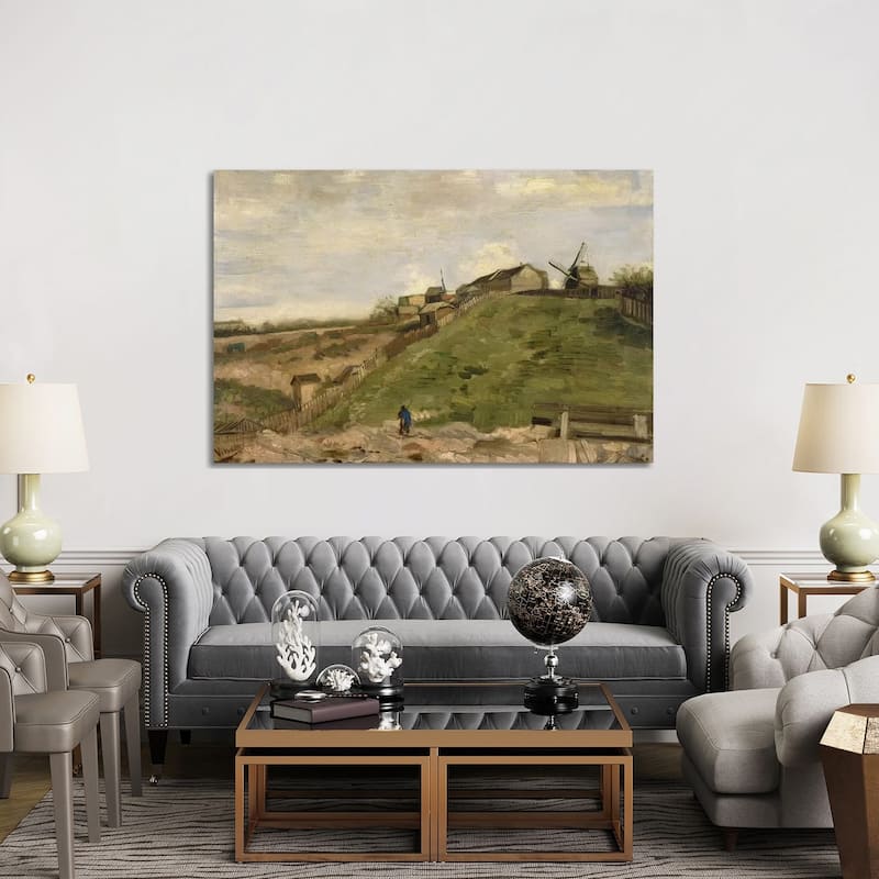 iCanvas "The Hill at Montmartre with Stone Quarry" by Vincent van Gogh Canvas Print