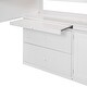 preview thumbnail 11 of 11, Wood Twin Loft Bed with Rolling Cabinet, Desk & Drawers, Versatile Loftbed Frame with Super Storage Space-No Box Spring Needed