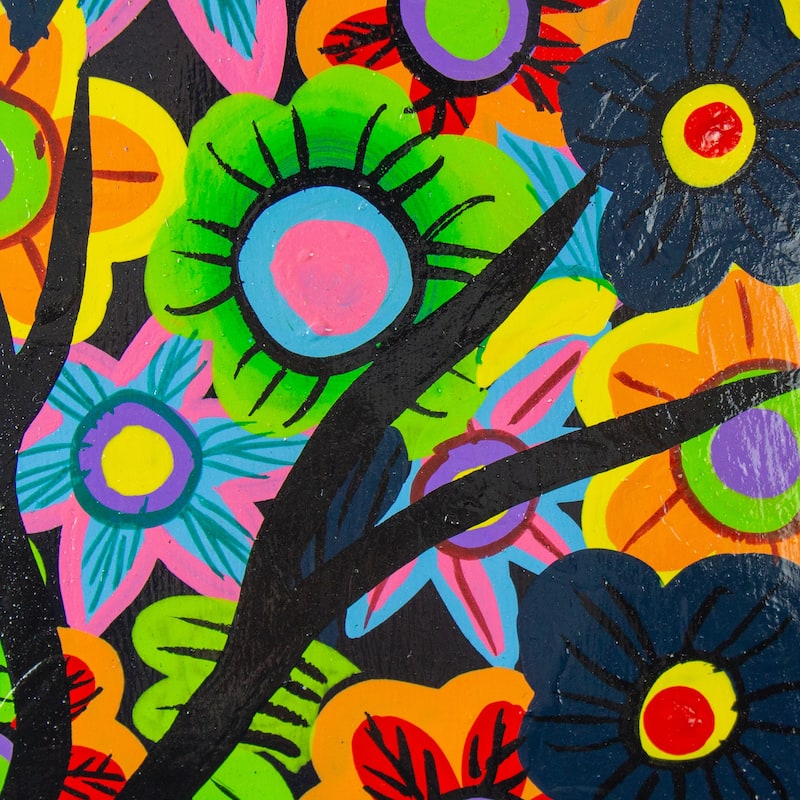 Happy Kitty Haitian Steel Drum Wall Art