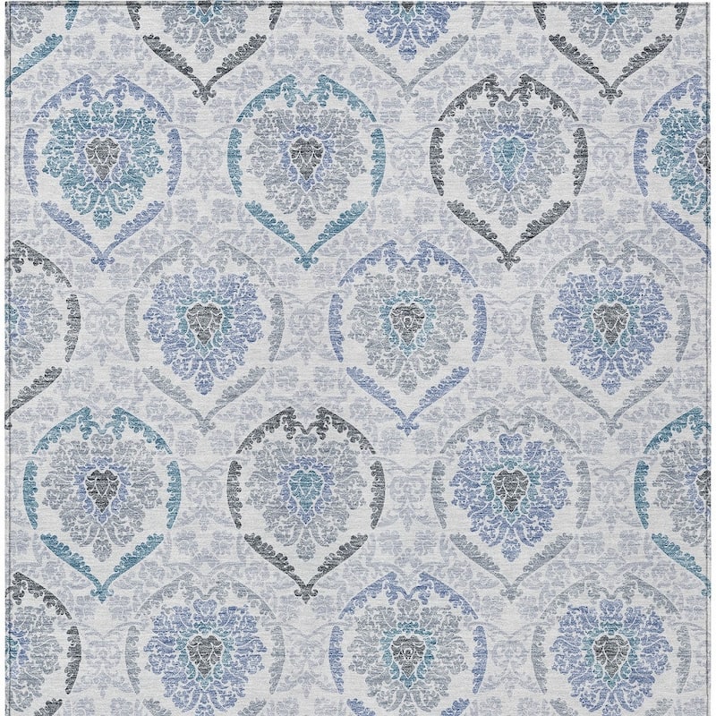 HomeRoots Medallion Transitional Rectangle Outdoor Rug