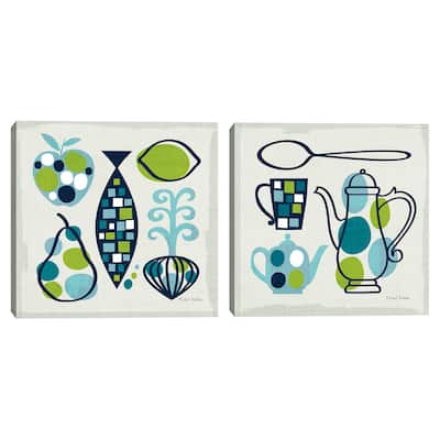Modern Kitchen by Michael Mullan S/2 by Michael Mullan Canvas Art Prints