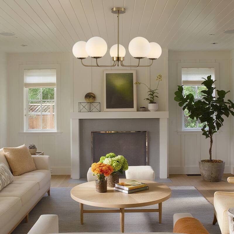 5-Light Dimmable Globe chandelier