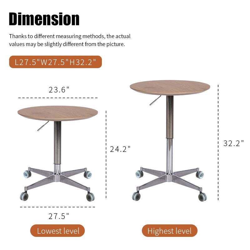 Movable Adjustable Coffee Table 360 Swivel