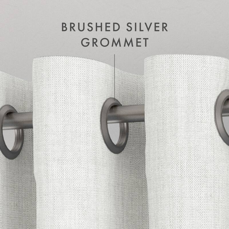 Becky Cameron Set of 2 Linen Blend Energy Saving Blackout Grommet Curtains