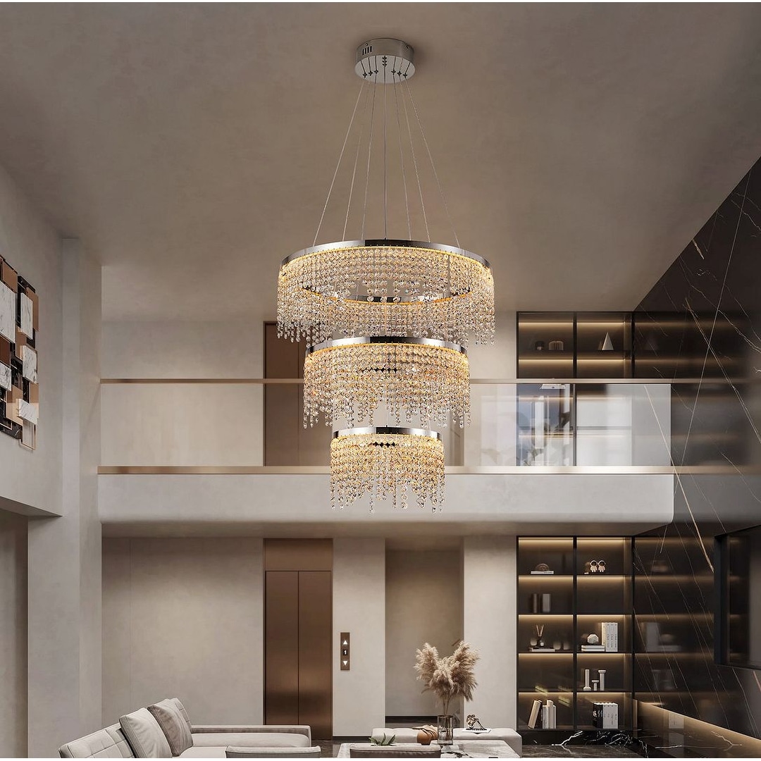 Chrome and crystal ceiling light new arrivals