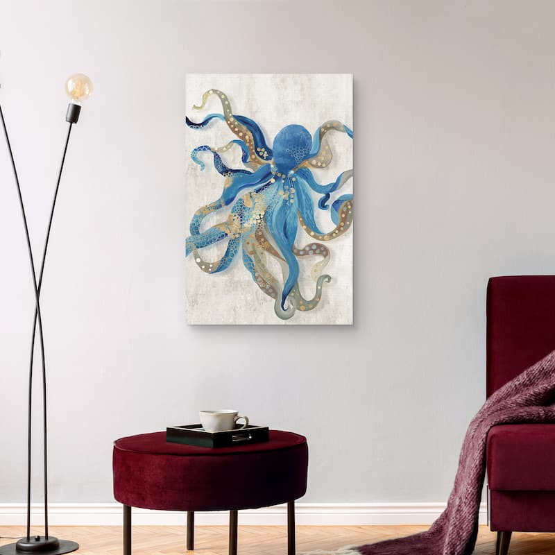 Blue Octopus by Aimee Wilson Canvas Art Print - Bed Bath & Beyond ...
