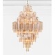 preview thumbnail 5 of 6, Addis 20 Light Aged Brass Chandelier - 30.5"W x 49.5"H x 30.5"D