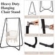 preview thumbnail 5 of 6, Patio Swing Chair with Stand and Cushion, Heavy Duty Hanging Chair with Stand, 330 lbs Capacity, Patent Pending, Beige