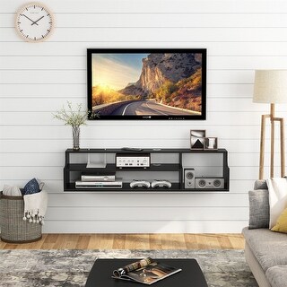 Overstock Wood Shelf TV Console TV Stand Wall Mounted Media