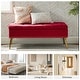 preview thumbnail 22 of 137, HULALA HOME Neptunus Modern 45.5" W Velvet Bedroom Storage Bench for End of Bed with Nailhead Trim