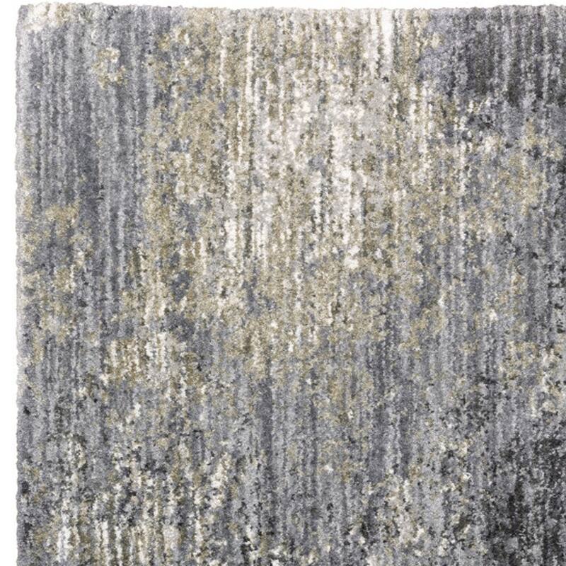 HomeRoots Abstract Shag Rectangle Area Rug
