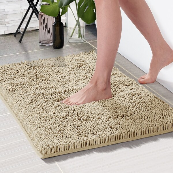 Deconovo Chenille Bath Rugs - Thick Plush Microfiber, Non-Slip