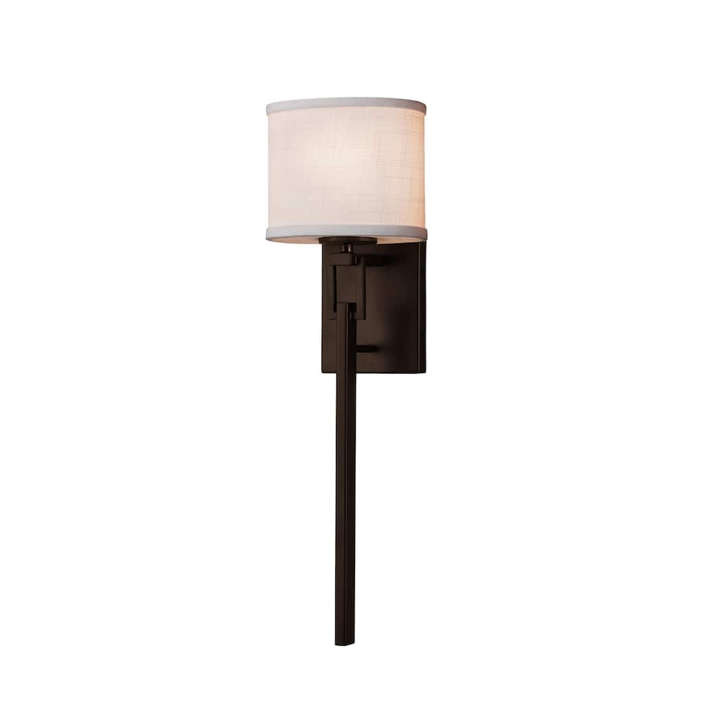 Justice Design Group Alpine ADA 1-Light Wall Sconce with Linen Fabric Shade