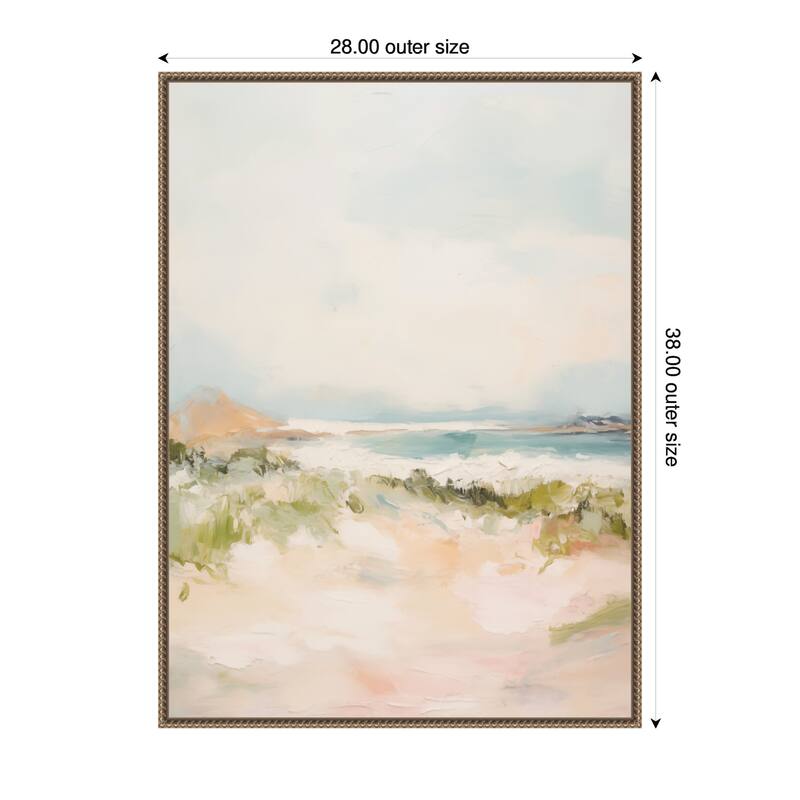 Kate and Laurel Tranquil Landscape III expansion by Amy Lighthall Framed Canvas Wall Art Print