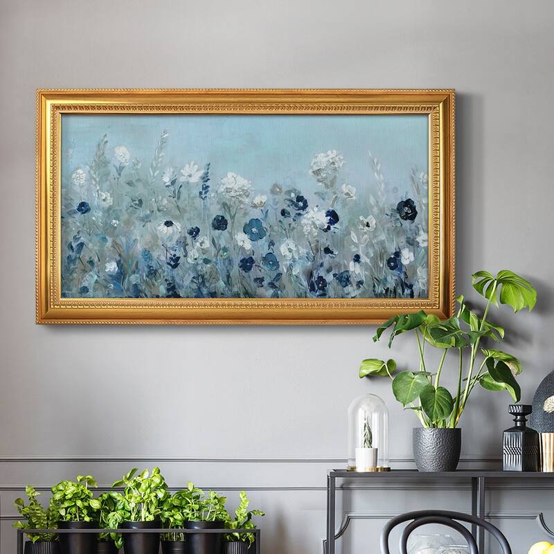 Teal Light Garden Premium Framed Canvas- Ready to Hang