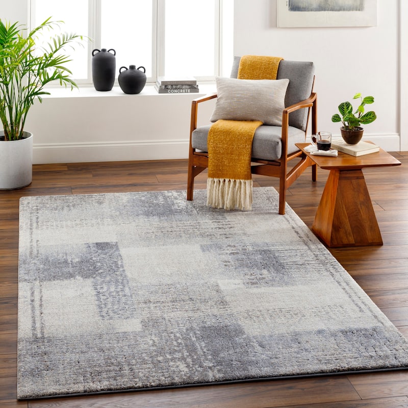 Llamas Global Area Rug - 7'10" Square - Gray/Blue