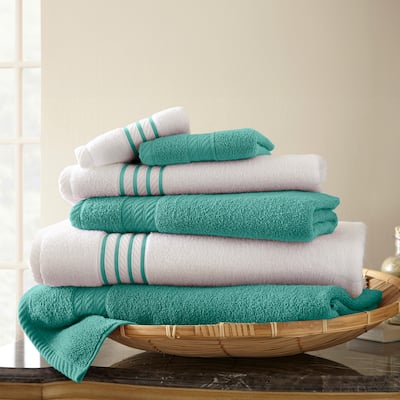 Modern Threads Quick Dry Stripe 6-piece Towel Set