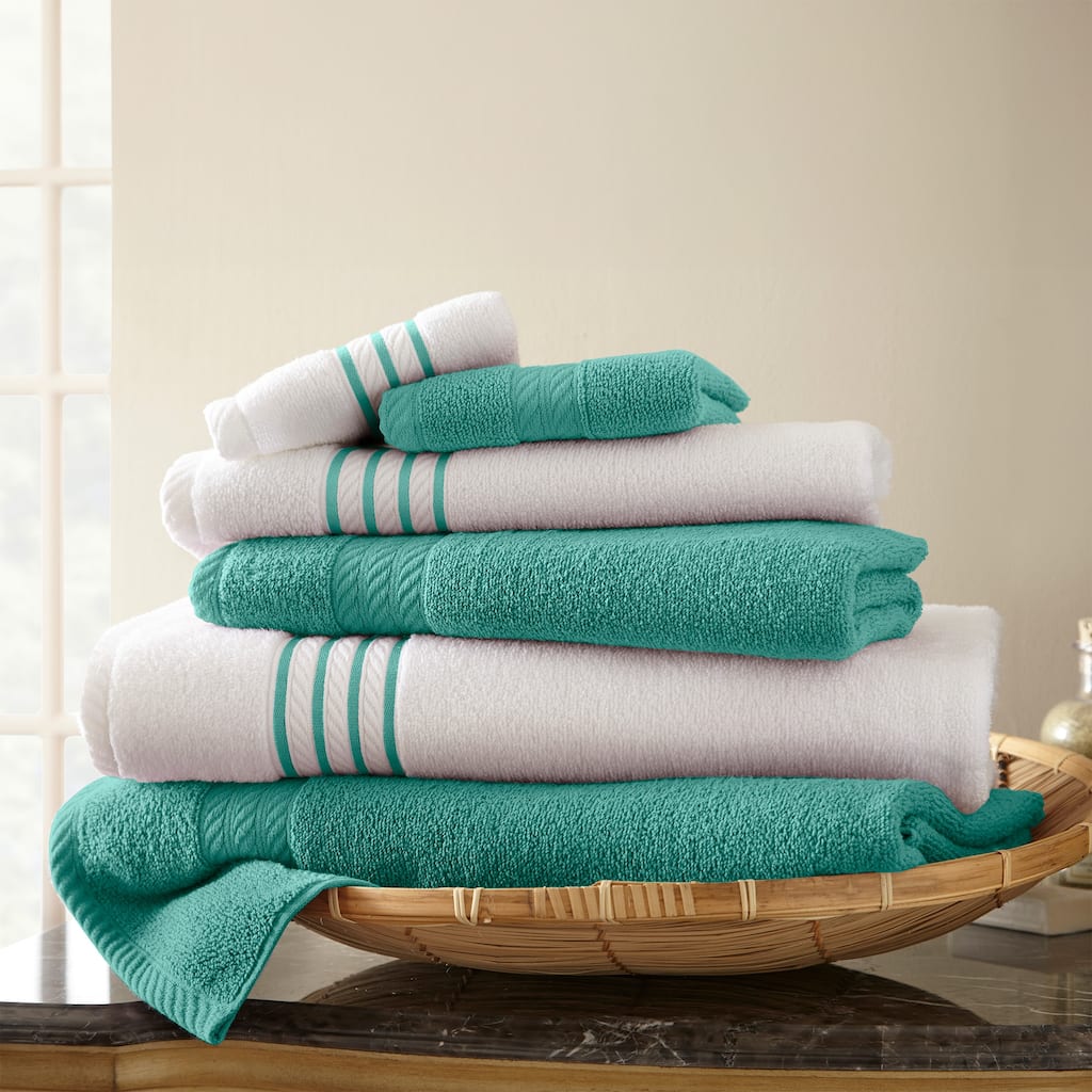 Modern Threads Quick Dry Stripe 6-piece Towel Set