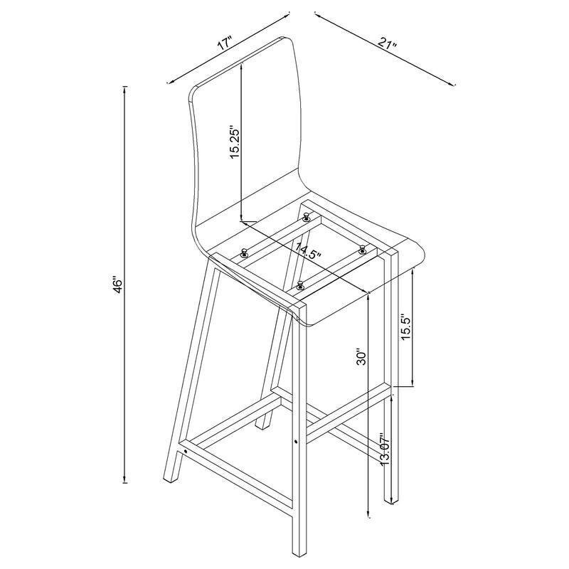 Tolbert 5-piece Bar Set with Acrylic Chairs