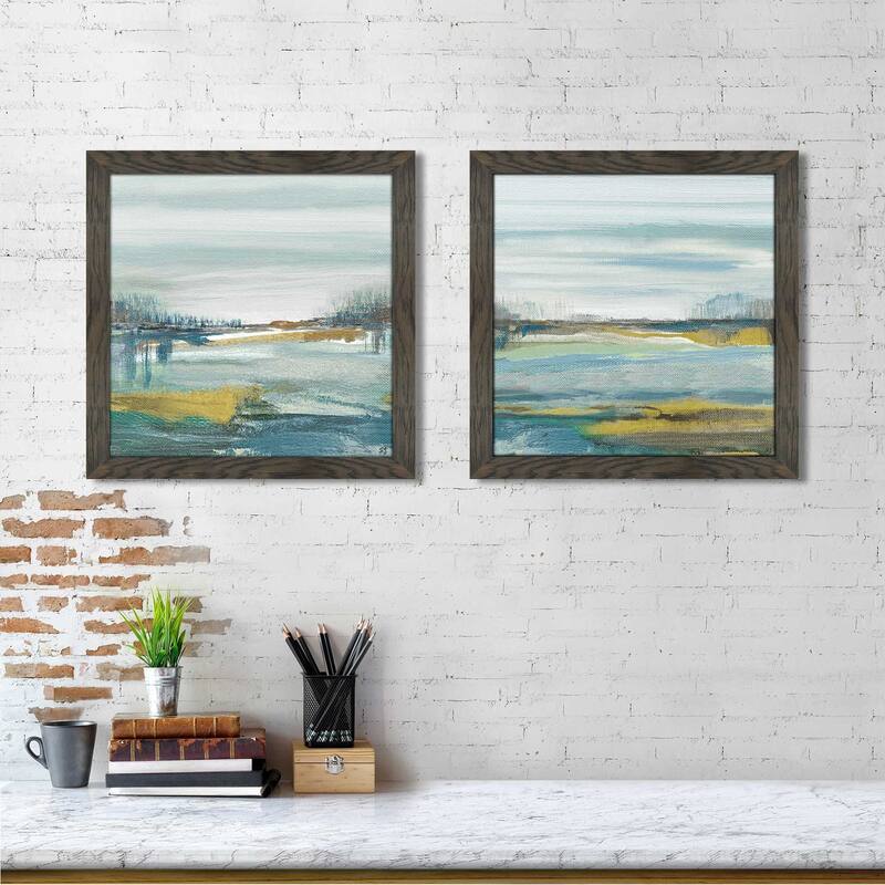 "Lewbeach I" by Susan Jill Framed Art Print Set - Blue