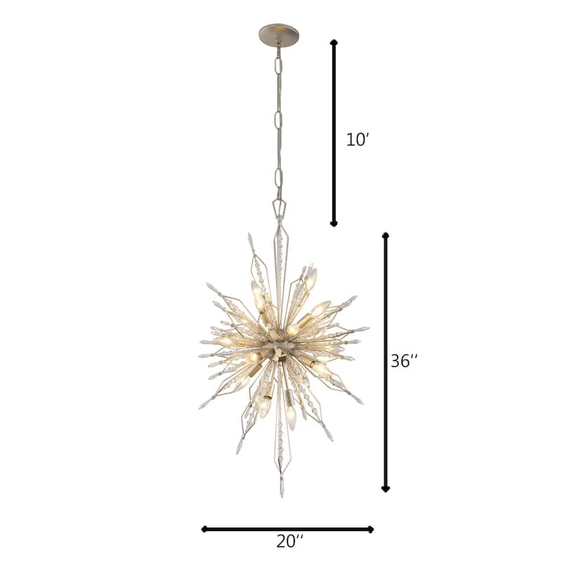 Varaluz Orbital Pendant - 20"D x 20"W x 36"H - Gold Dust