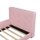 preview thumbnail 9 of 15, Upholstered Twin Size Platform Bed With Guardrail for Home