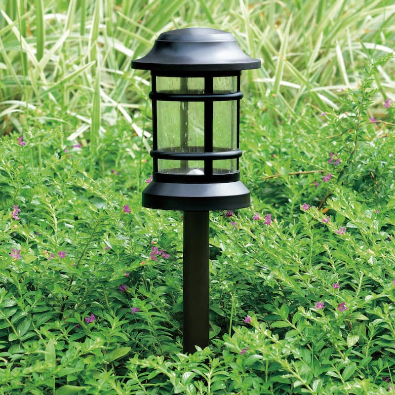 Westmont Low-Voltage Black Outdoor Landscape Path Light LED Clear Glass - 4-in W x 12.75-in H x 4-in D
